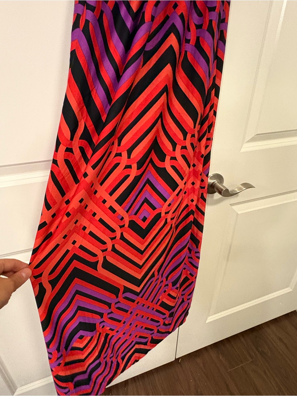 Trina Turk Red & Purple Geometric Dress - Picture 3 of 10